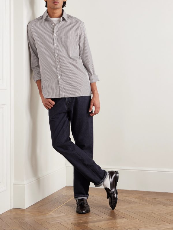 Finn Striped Cotton-Poplin Shirt - OU Finn Striped Cotton-Poplin Shirt - OU