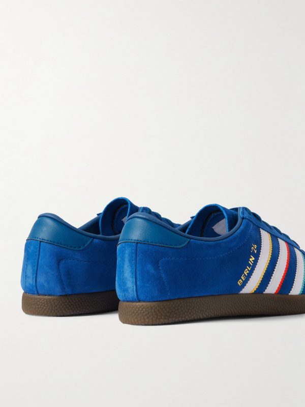 Berlin Leather-Trimmed Suede Sneakers - BK Berlin Leather-Trimmed Suede Sneakers - BK