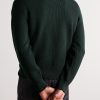 Slim-Fit Textured Merino Wool Sweater - BK Slim-Fit Textured Merino Wool Sweater - BK