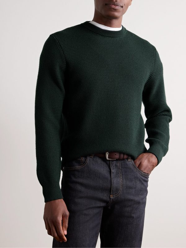Slim-Fit Textured Merino Wool Sweater - FR Slim-Fit Textured Merino Wool Sweater - FR
