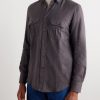 Brushed-Cotton Flannel Overshirt - FR Brushed-Cotton Flannel Overshirt - FR