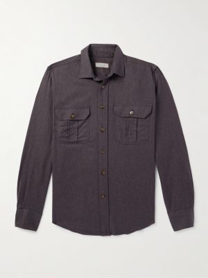 Brushed-Cotton Flannel Overshirt Brushed-Cotton Flannel Overshirt