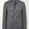 Kei Slim-Fit Double-Breasted Wool-Flannel Blazer Kei Slim-Fit Double-Breasted Wool-Flannel Blazer