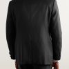 Satin-Trimmed Wool and Lyocell-Blend Jacquard Tuxedo Jacket - BK Satin-Trimmed Wool and Lyocell-Blend Jacquard Tuxedo Jacket - BK