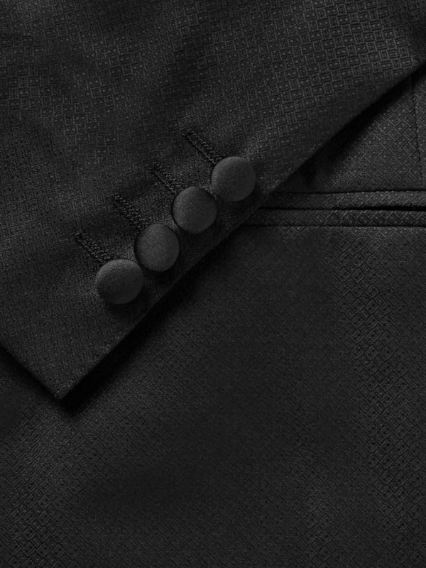 Satin-Trimmed Wool and Lyocell-Blend Jacquard Tuxedo Jacket - CU Satin-Trimmed Wool and Lyocell-Blend Jacquard Tuxedo Jacket - CU