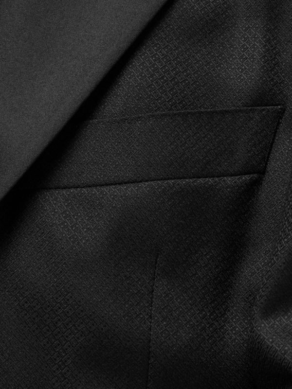 Satin-Trimmed Wool and Lyocell-Blend Jacquard Tuxedo Jacket - E1 Satin-Trimmed Wool and Lyocell-Blend Jacquard Tuxedo Jacket - E1