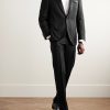 Satin-Trimmed Wool and Lyocell-Blend Jacquard Tuxedo Jacket - OU Satin-Trimmed Wool and Lyocell-Blend Jacquard Tuxedo Jacket - OU