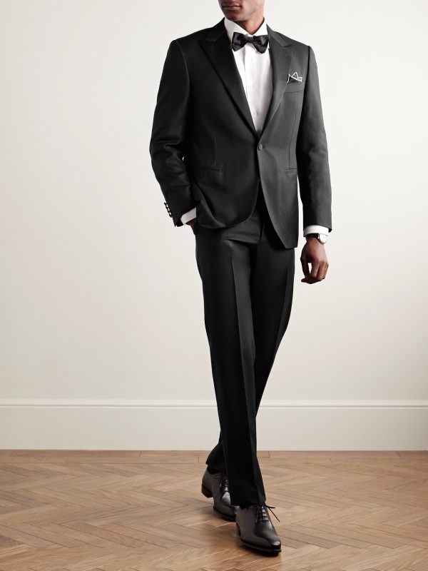Satin-Trimmed Wool and Lyocell-Blend Jacquard Tuxedo Jacket - OU Satin-Trimmed Wool and Lyocell-Blend Jacquard Tuxedo Jacket - OU