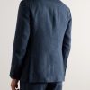 Kent Slim-Fit Double-Breasted Linen Suit Jacket - BK Kent Slim-Fit Double-Breasted Linen Suit Jacket - BK