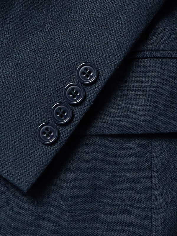 Kent Slim-Fit Double-Breasted Linen Suit Jacket - CU Kent Slim-Fit Double-Breasted Linen Suit Jacket - CU