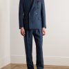 Kent Slim-Fit Double-Breasted Linen Suit Jacket - OU Kent Slim-Fit Double-Breasted Linen Suit Jacket - OU