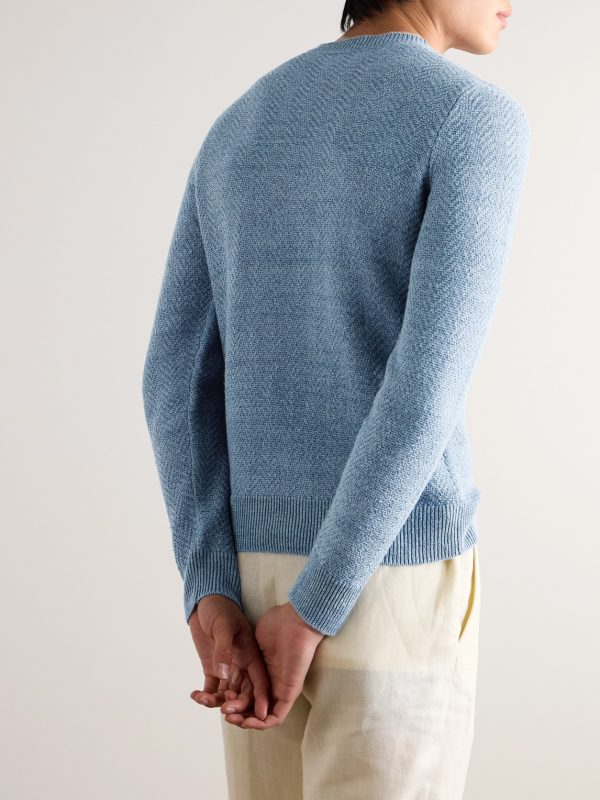 Slim-Fit Mulberry Silk and Linen-Blend Sweater - BK Slim-Fit Mulberry Silk and Linen-Blend Sweater - BK