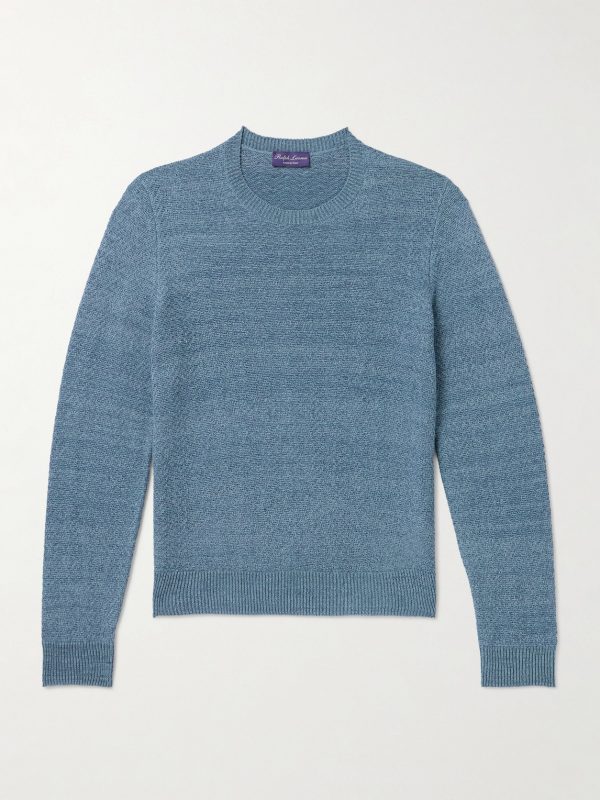 Slim-Fit Mulberry Silk and Linen-Blend Sweater Slim-Fit Mulberry Silk and Linen-Blend Sweater