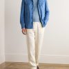 Slim-Fit Mulberry Silk and Linen-Blend Sweater - OU Slim-Fit Mulberry Silk and Linen-Blend Sweater - OU