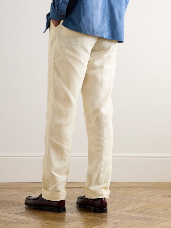Glenn Straight-Leg Linen Suit Trousers - BK Glenn Straight-Leg Linen Suit Trousers - BK