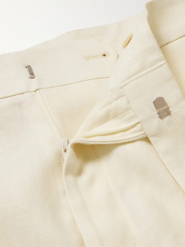 Glenn Straight-Leg Linen Suit Trousers - E1 Glenn Straight-Leg Linen Suit Trousers - E1