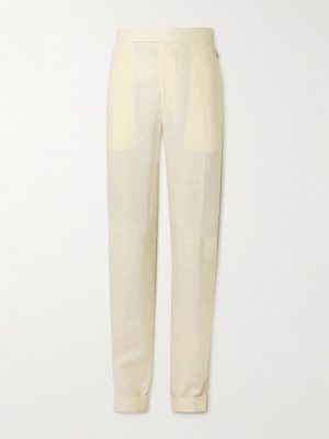 Glenn Straight-Leg Linen Suit Trousers Glenn Straight-Leg Linen Suit Trousers