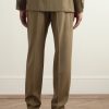 Tapered Pleated Wool-Twill Suit Trousers - BK Tapered Pleated Wool-Twill Suit Trousers - BK