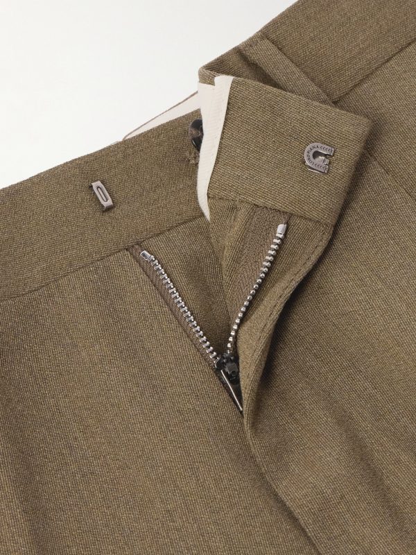 Tapered Pleated Wool-Twill Suit Trousers - E1 Tapered Pleated Wool-Twill Suit Trousers - E1