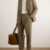 Tapered Pleated Wool-Twill Suit Trousers - OU Tapered Pleated Wool-Twill Suit Trousers - OU