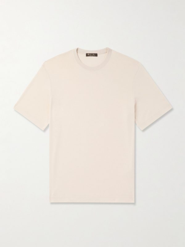 Valpiana Silk and Cotton-Blend T-Shirt Valpiana Silk and Cotton-Blend T-Shirt