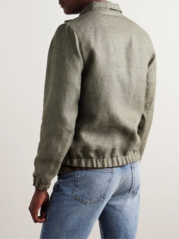Rain System® Linen Bomber Jacket - BK Rain System® Linen Bomber Jacket - BK