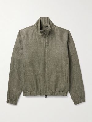 Rain System® Linen Bomber Jacket