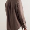 Elia Grandad-Collar Virgin Wool and Cashmere-Blend Shirt - BK Elia Grandad-Collar Virgin Wool and Cashmere-Blend Shirt - BK