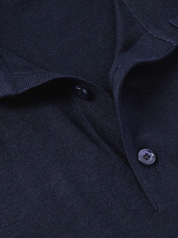 Slim-Fit Wool, Silk and Cashmere-Blend Polo Shirt - CU Slim-Fit Wool, Silk and Cashmere-Blend Polo Shirt - CU