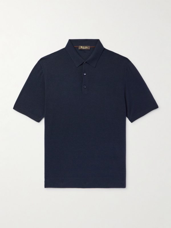 Slim-Fit Wool, Silk and Cashmere-Blend Polo Shirt Slim-Fit Wool, Silk and Cashmere-Blend Polo Shirt