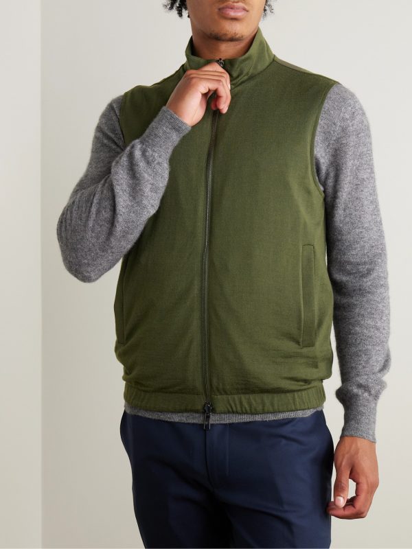 Slim-Fit Reversible Storm System® Shell and Super Wish® Virgin Wool Gilet - E1
