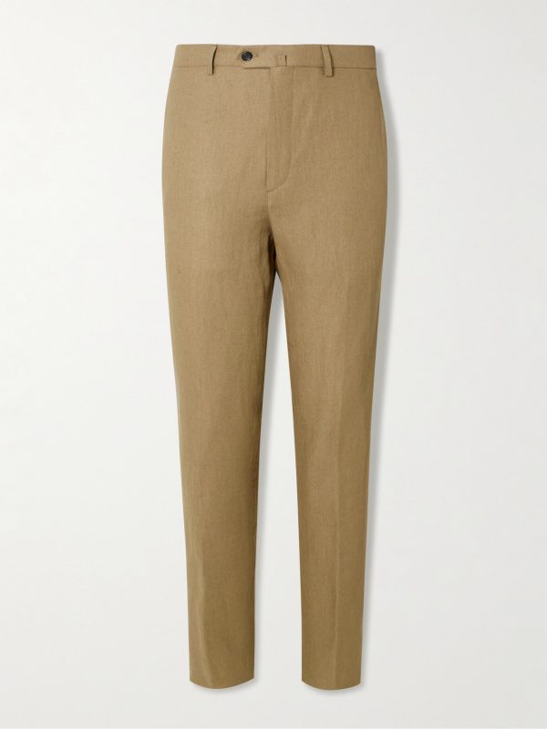 Carlo Straight-Leg Linen-Twill Trousers Carlo Straight-Leg Linen-Twill Trousers