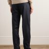 Carlo Straight-Leg Wool and Cashmere-Blend Flannel Trousers - BK