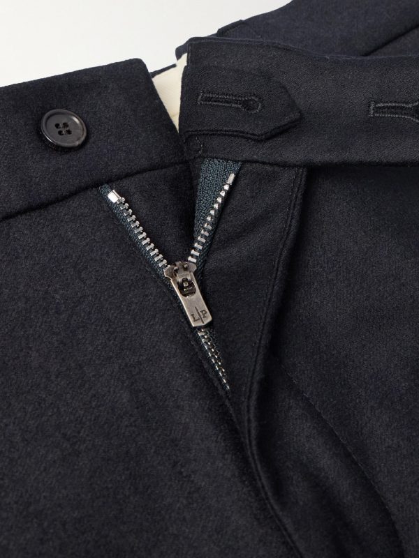 Carlo Straight-Leg Wool and Cashmere-Blend Flannel Trousers - E1