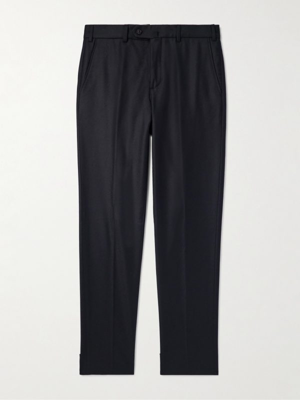 Carlo Straight-Leg Wool and Cashmere-Blend Flannel Trousers