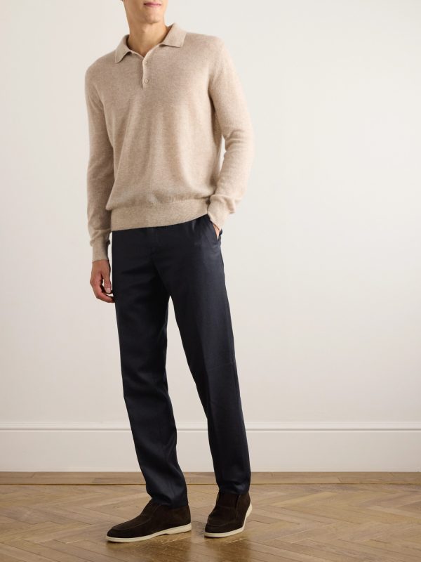Carlo Straight-Leg Wool and Cashmere-Blend Flannel Trousers - OU