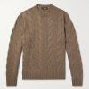 Napier Cable-Knit Baby Cashmere Sweater