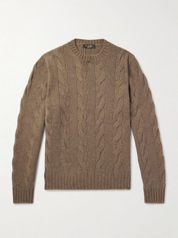 Napier Cable-Knit Baby Cashmere Sweater