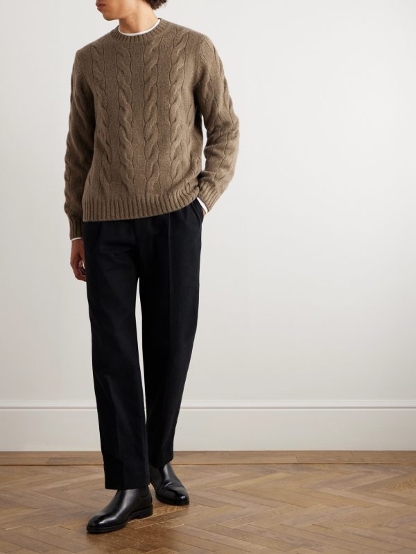Napier Cable-Knit Baby Cashmere Sweater - OU