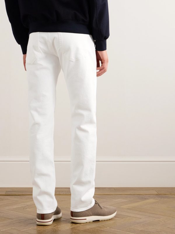 Quarona Slim-Fit Stretch-Cotton Twill Trousers - BK Quarona Slim-Fit Stretch-Cotton Twill Trousers - BK