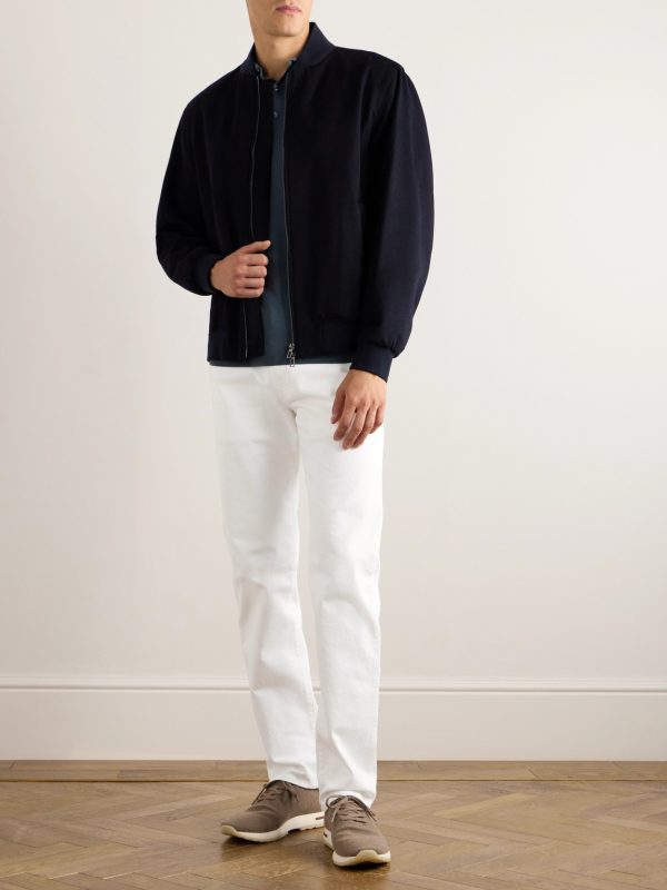 Quarona Slim-Fit Stretch-Cotton Twill Trousers - OU Quarona Slim-Fit Stretch-Cotton Twill Trousers - OU