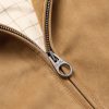 Suede Zip-Up Bomber Jacket - CU
