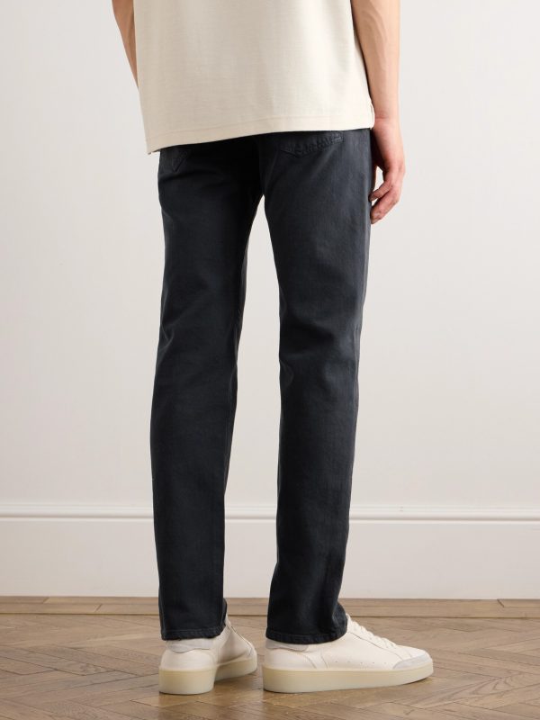 Quarona Slim-Fit Stretch-Cotton Twill Trousers - BK Quarona Slim-Fit Stretch-Cotton Twill Trousers - BK