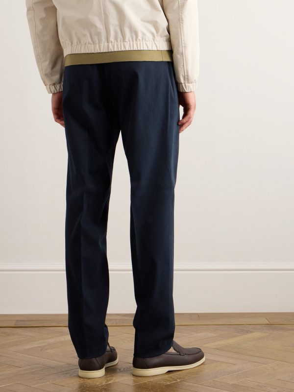 Jarno Austin Straight-Leg Stretch-Cotton Twill Trousers - BK Jarno Austin Straight-Leg Stretch-Cotton Twill Trousers - BK