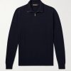 Slim-Fit Baby Cashmere Half-Zip Sweater