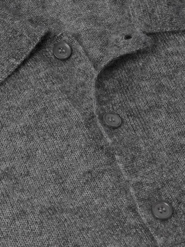 Camino Brushed Cashmere and Silk-Blend Polo Shirt - CU