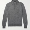 Camino Brushed Cashmere and Silk-Blend Polo Shirt