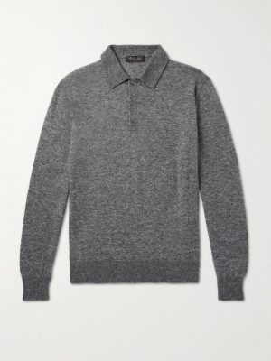 Camino Brushed Cashmere and Silk-Blend Polo Shirt Camino Brushed Cashmere and Silk-Blend Polo Shirt