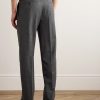 Carlo Straight-Leg Wool and Cashmere-Blend Flannel Trousers - BK