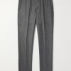 Carlo Straight-Leg Wool and Cashmere-Blend Flannel Trousers
